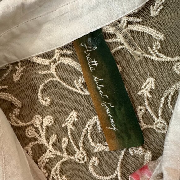 Aratta Silent Journey The Thought Of You Blouse Top Shirt XS Embroidered Sequin - Picture 4 of 8